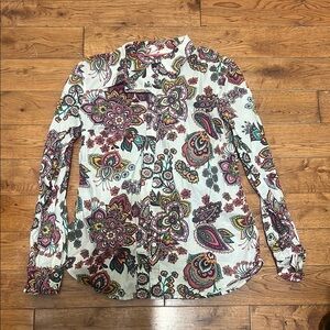 Talbots S Floral Paisley Women's Top - Multicolor